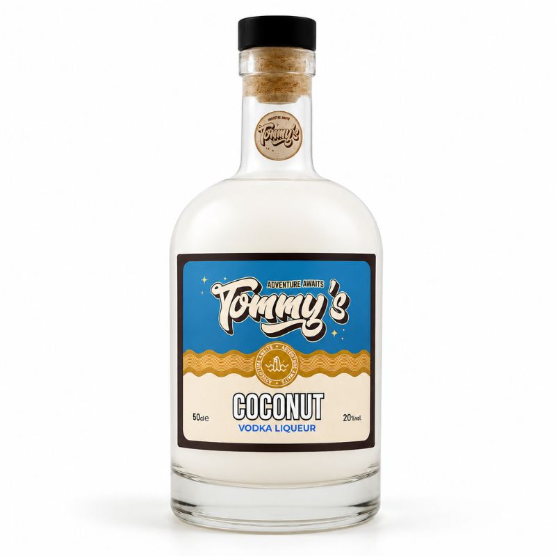 Tommy's Coconut Vodka Liqueur bottle